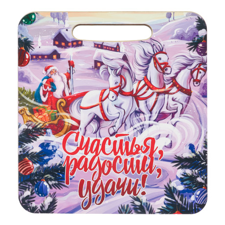 Доска разделочная из фанеры, 21x19,5x0,6см, "Новый год", 5 дизайнов