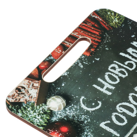 Доска разделочная из фанеры, 21x19,5x0,6см, "Новый год", 5 дизайнов