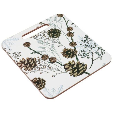 Доска разделочная из фанеры, 21x19,5x0,6см, "Новый год", 5 дизайнов