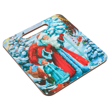 Доска разделочная из фанеры, 21x19,5x0,6см, "Новый год", 5 дизайнов