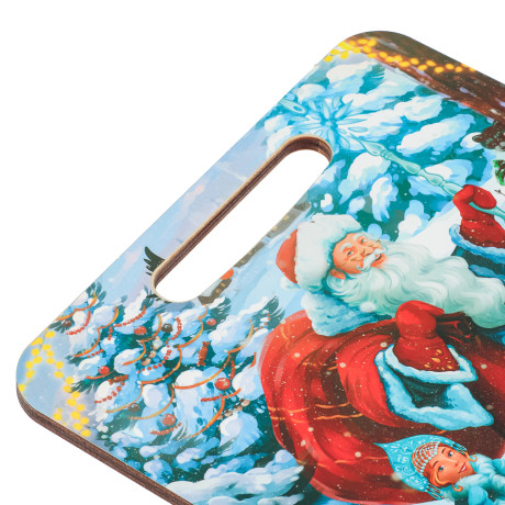 Доска разделочная из фанеры, 21x19,5x0,6см, "Новый год", 5 дизайнов