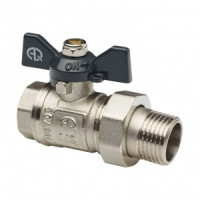 AQUALINK Кран шар. для воды 1/2&quot; со сгоном, (вн-нар, г/ш) бабочка, 1167