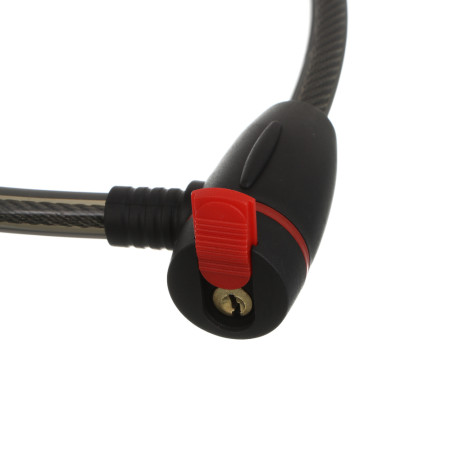 Замок велосипедный тм BY SPORT, противоугонный, тросовый, 680х11,5мм, металл, пластик, 3 цвета