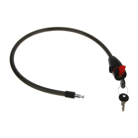 Замок велосипедный тм BY SPORT, противоугонный, тросовый, 680х11,5мм, металл, пластик, 3 цвета