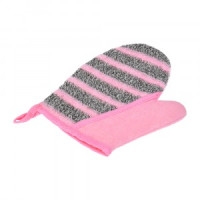 Мочалка (варежка) &quot;Женская&quot; 18*22см, двусторонняя 41463, Банные штучки
