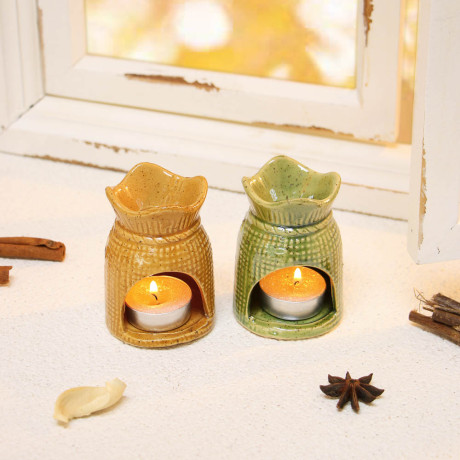 Аромалампа керамическая, 6,5x6,5x8,8 см, 2 цвета