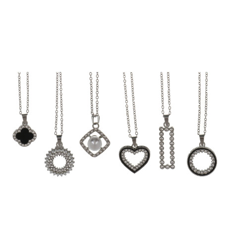 Цепочка с подвеской, 40 см, сплав, 6 дизайнов, БЖ25-31