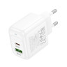 hoco. Зарядное устройство модель CS55A, USB+C 30W, цвет: белый
