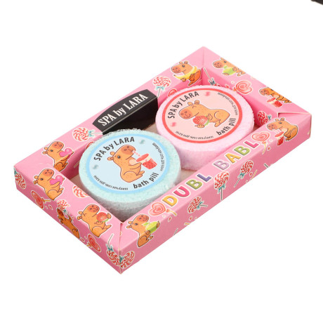 Подарочный набор Spa by lara Соль шипучая для ванн 2x80гр, 2 вида