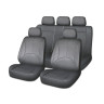 ЕРМАК Авточехлы универсальные комфорт плюс 9 пр., экокожа, 3 замка, Airbag, черный