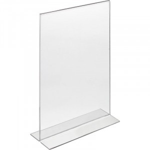 Ценникодержатель настольный двустороннийА4 вертикальный 420768