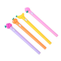 Ручка шариковая синяя, с внутренней подсветкой и фигуркой &quot;Фрукты&quot;, 4 дизайна