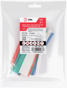 ЭРА термоусадка трубка ТУТнг-LS 2:1 набор (6 цветов по 13 шт. 100мм) NO-224-536 67658