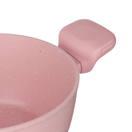 Кастрюля тм SATOSHI Ботаника 2,3л, d20х9см, антипригарное покрытие мрамор, индукция, 3 цвета