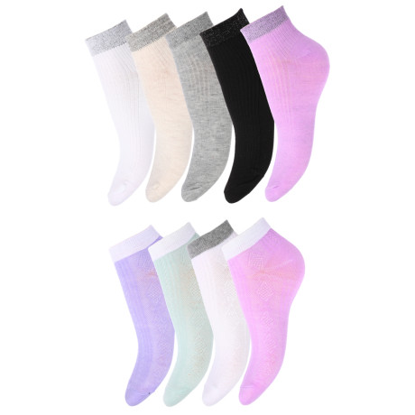 GALANTE Носки женские, р.23-25, 85% хлопок, 10% полиэстер, 5% спандекс, 2 диз, НН22-12