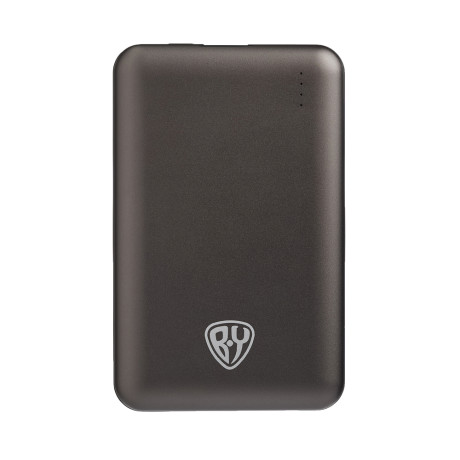 BY Аккумулятор мобильный, 10000мАч, USB/Type-C, Быстрая зарядка QC4.0+PD, 5А, корпус метал, серый