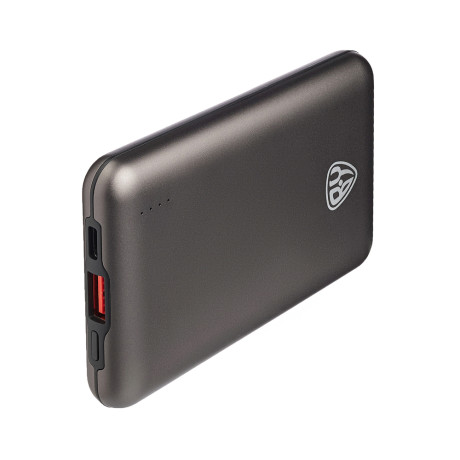 BY Аккумулятор мобильный, 10000мАч, USB/Type-C, Быстрая зарядка QC4.0+PD, 5А, корпус метал, серый