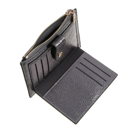 ЮL Айслин Кошелек для карт, купюр и монет, ПУ, 13,5х9,5см, серебро,МП-1