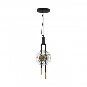 ODEON LIGHT 5407/12L MODERN ODL_EX24 черн/зол./мет/стекло Подвес LED 12W 3000K 1005lm MAGNET