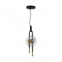 ODEON LIGHT 5407/12L MODERN ODL_EX24 черн/зол./мет/стекло Подвес LED 12W 3000K 1005lm MAGNET