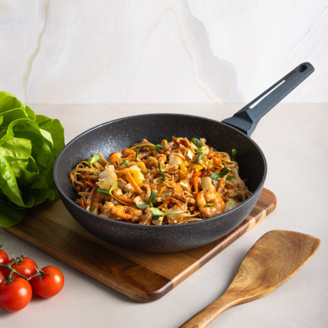 SATOSHI Гардан Вок литой d28см, антипригарное покрытие мрамор, индукция