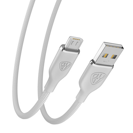 BY Кабель для зарядки Elite Micro USB, 3А, 1м, Быстрая зарядка QC3.0, 100см, серый