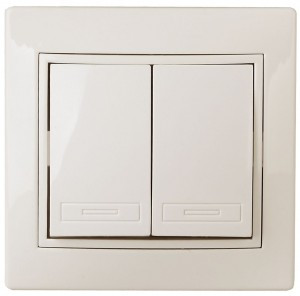 ЭРА Intro Plano выкл. СУ 2 кл. 10А, 250В, сл.кость, 1-104-02, 8093