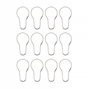 Кольца д/штор в ванную (никелированные) 12 шт/уп, цена за уп, Ринго, 754129 Master House