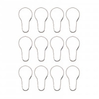 Кольца д/штор в ванную (никелированные) 12 шт/уп, цена за уп, Ринго, 754129 Master House