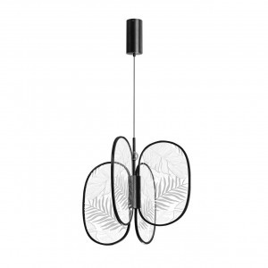 ODEON LIGHT 6665/53L L-VISION ODL_EX24 015 св-к подвес брашир. черный/акрил 54W 2650lm 3000K PIUMA