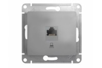 Systeme Electric GLOSSA мех. роз. комп. СУ 1 мест. алюм. (пл.осн., RJ45) GSL000381K (5!)