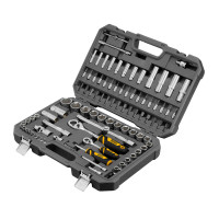 Набор инструментов, 1/2&quot;, 1/4&quot;, CrV, S2, пластиковый кейс, 94 предмета Denzel