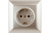 ЭРА Intro Solo роз. СУ 1 мест. земля штор, 16А, шампань 4-206-04 53684