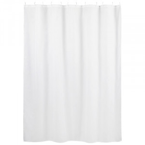 Штора для ванной комнаты полиэстер 180*180см,12 колец,белая,SC-PE-28,108874/Рыжий кот