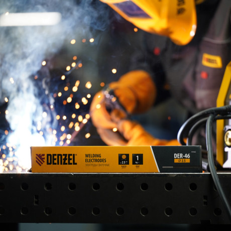Электроды DER-46, диам. 2,5 мм, 1 кг., рутиловое покрытие Denzel