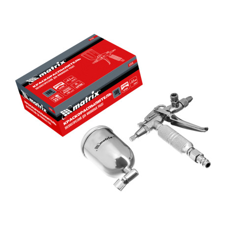 Краскораспылитель пневматический для финишных работ с верхним бачком V 0,1 л, сопло D 0.5 мм Matrix