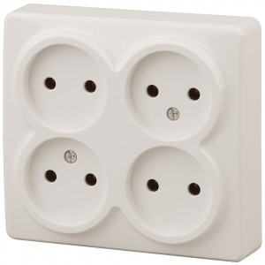 ЭРА Эксперт роз. ОУ 4 мест. 16А, сл.кость, 11-2210-02, Б0020707