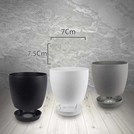 Горшок 0,17л белый 101/7.5-1 х48