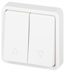 ЭРА Эксперт выкл. (перекл.) СУ 2 кл. для жалюзи кнопочный, IP55, 10А,250В, белый 11-1528-01 63249