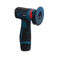 РОКОТ Аккумуляторная мини УШМ 12в, 2акб, пластиковый кейс, зарядное устройство, 7 дисков в компл.