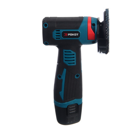 РОКОТ Аккумуляторная мини УШМ 12в, 2акб, пластиковый кейс, зарядное устройство, 7 дисков в компл.