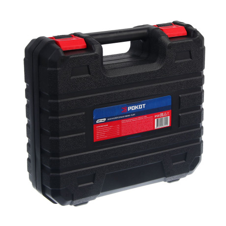 РОКОТ Аккумуляторная мини УШМ 12в, 2акб, пластиковый кейс, зарядное устройство, 7 дисков в компл.