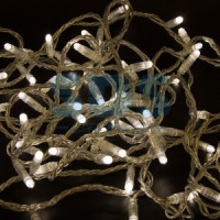 Гирлянда-нить ул. 100LED т.-бел 10м прозр.ПВХ без б/п (код634330/677681)IP65 соед 305-186 Neon Night