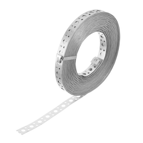 Лента перфорированная, вентиляционная, прямая, 0.7 мм, LP V, 2 см х 25 м, цинк Сибртех