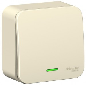 Systeme Electric BLANCA выкл. ОУ 1 кл. 10А молоч. (пл.осн., инд.) BLNVA101102 (10!)