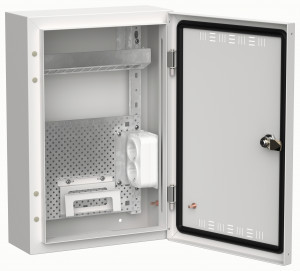 IEK TITAN 5 щит (корпус) метал. мультимедиа ЩРн-24 (460х310х140) навесной бел IP30 TI5-51-N-024-30