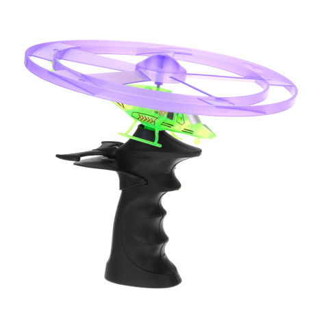 ИГРОЛЕНД Пропеллер запускалка, со свет.эфф, диск 15см, пистолет для запуска, PP, 23,5х28,5х5,5см