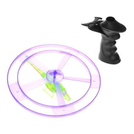 ИГРОЛЕНД Пропеллер запускалка, со свет.эфф, диск 15см, пистолет для запуска, PP, 23,5х28,5х5,5см