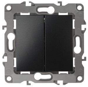 ЭРА 12 мех. выкл. СУ 2 кл. 10А антрацит, автоклеммы 12-1104-05 0288