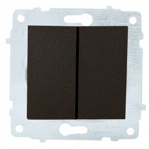 OVIVO мех. выкл. СУ 2 кл. 10А черный металлик (ко всем рамкам) 600-000217-202